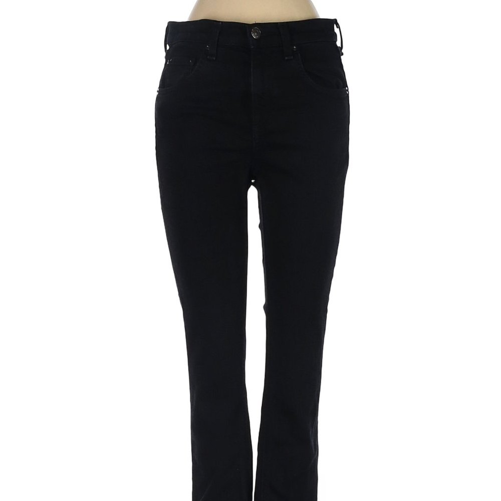 rag & bone Women's Black Jeans with Cropped Leg | Size 25